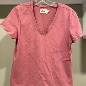 Pact Women's Dusty Rose/Purple V-Neck Top